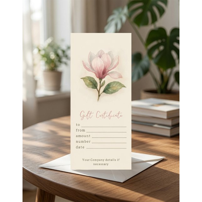 Personligt vattenfärg-magnoliakort (Skapare uppladdad)