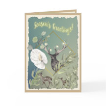 Personligt vattenfärgade skogs årstids hälsningar