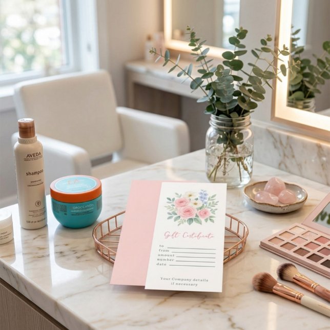 Personligt vattenfärgcertifikat för blommor (Skapare uppladdad)