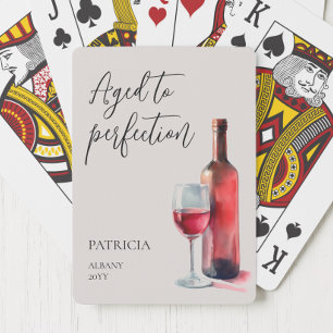 Personligt vinet som åldrats till perfektion röda casinokort