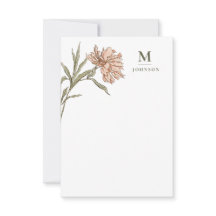 Personligt vintage blomster- botaniskt monogram