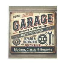 Personligt Vintage Garage Notepad