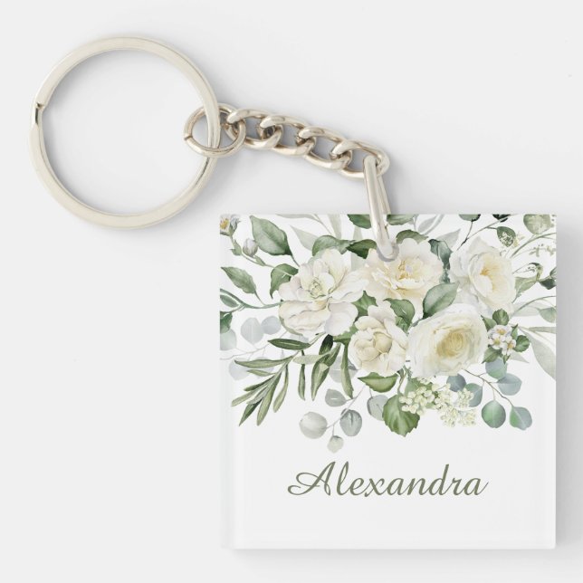 Personligt vita blomsterbrudtillsvidgift  (Framsidan)