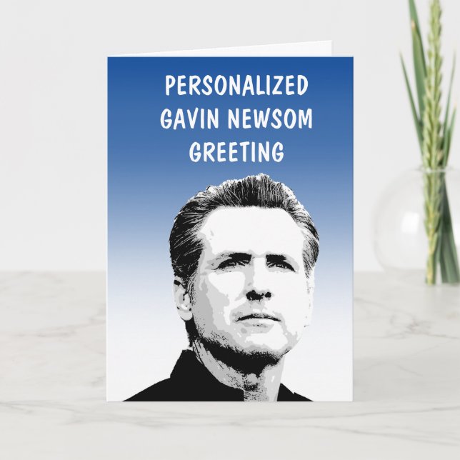 Personligt vykort med Gavin Newsom (Framsida)