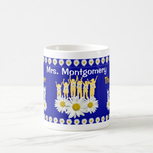 Personligtackmugg för lärare med ungar a kaffemugg (Center)