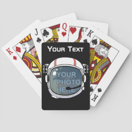 Personligtext och foto dig som astronaut casinokort
