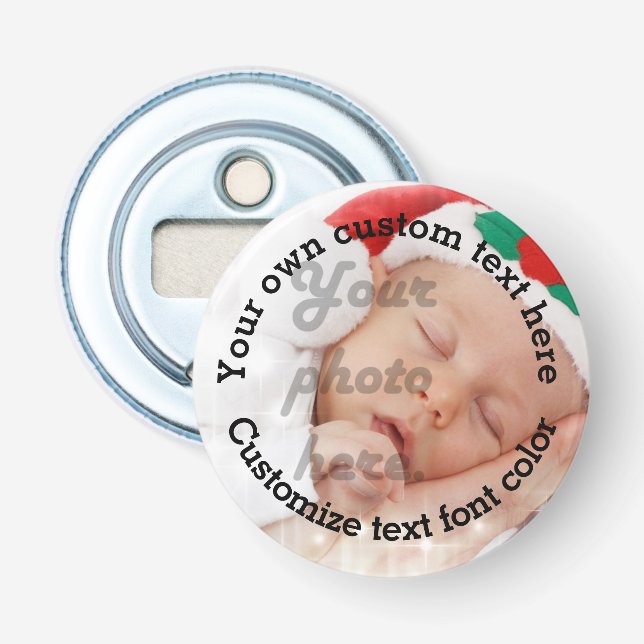 Personligtext- och fotomall flasköppnare (Framsidan)