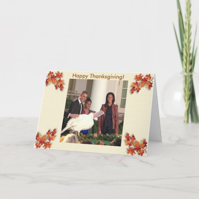Personligthanksgiving - hälsningkort helgkort (Framsida)