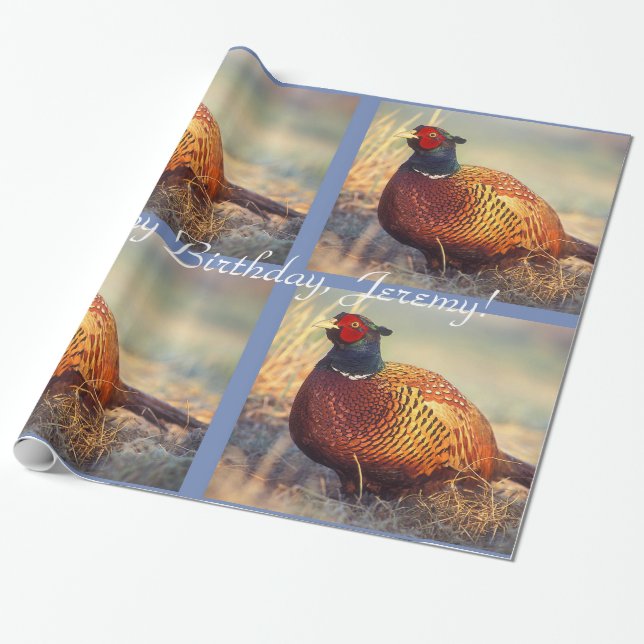 PersonligtuppPheasant Presentpapper (Utrullad)