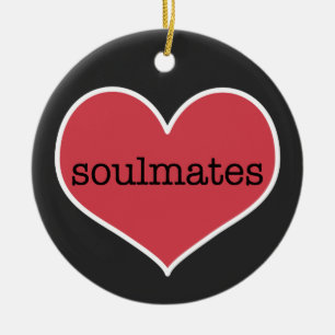 Personligvalentin för Soulmates   prydnad för dag Julgransprydnad Keramik