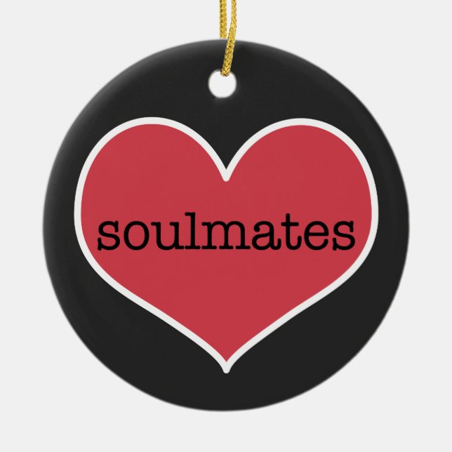 Personligvalentin för Soulmates | prydnad för dag Julgransprydnad Keramik (Framsidan)