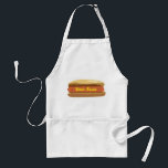 Personligvarmkorvförkläde Förkläde<br><div class="desc">Ett förkläde som presenterar en illustration av en vanlig hotdog i en bulle.  Personifiera med ditt namn i gult som senap.  Sök efter att matcha objekt på Jills Paperie!</div>