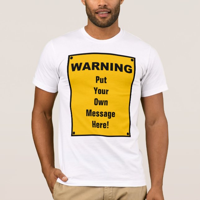 Personligvarning undertecknar tee shirt (Framsida)