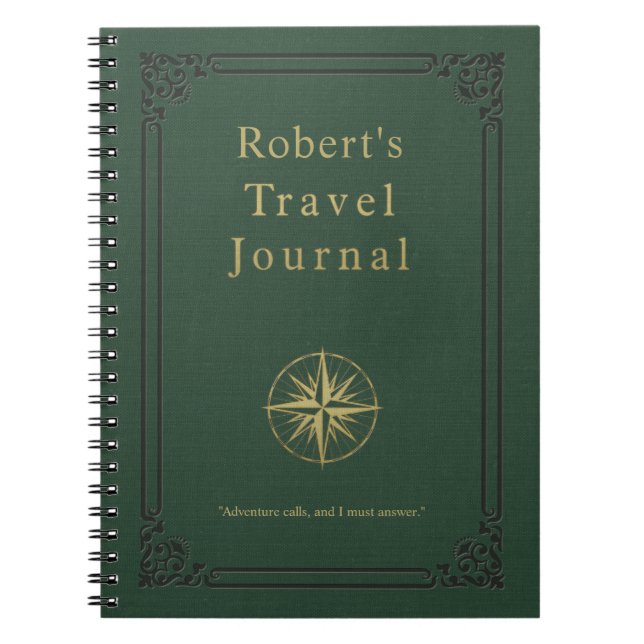 Personligvintage resorjournal anteckningsbok (Framsidan)