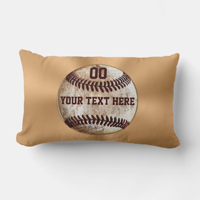 Personligvintagebaseball kudder lumbaren lumbarkudde (Framsida)