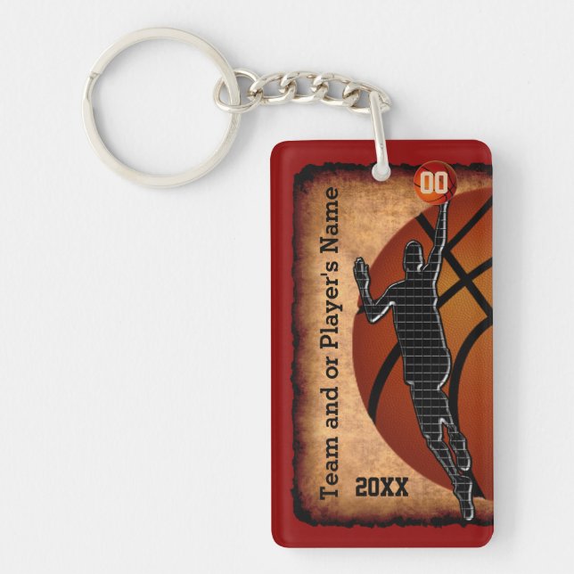 Personligvintagebasket Keychains (Framsidan)