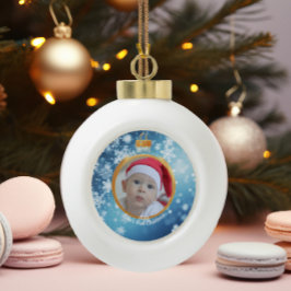 Personlized Baby första julprydnad Julgranskula Keramik