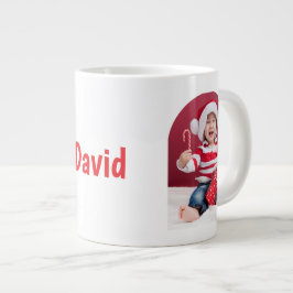 Personlized Merry Merry Merry Christmas Retro Jumbo Mugg