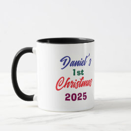 Personlized Photo Daniel's 1st Christmas Tree Mugg