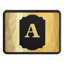 Personmonogram för metallsvart guld dragkroksskydd