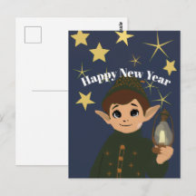 Personnalisable Adorable Elfe et Nuit Étoilée
