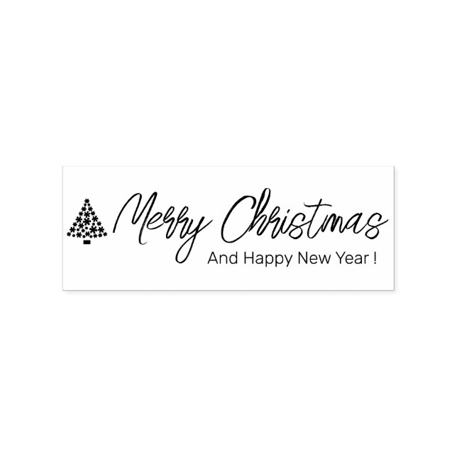 Personnalisé Merry Christmas Minimaliste Stämpel (Tryck)