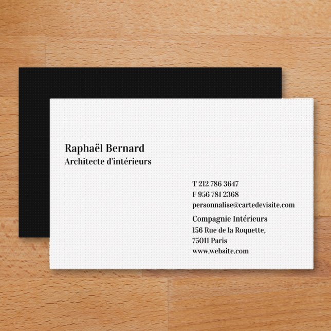 Personnalisé Moderne Professionnel Élégant Chic Visitkort (Personalized Modern Smart Elegant Professional Business Card)