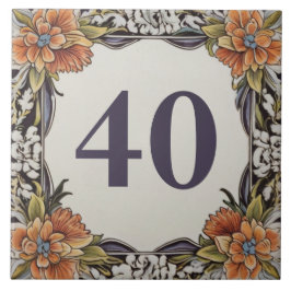 Personnummer Plate Hawaii Blommigt Plaque Kakelplatta