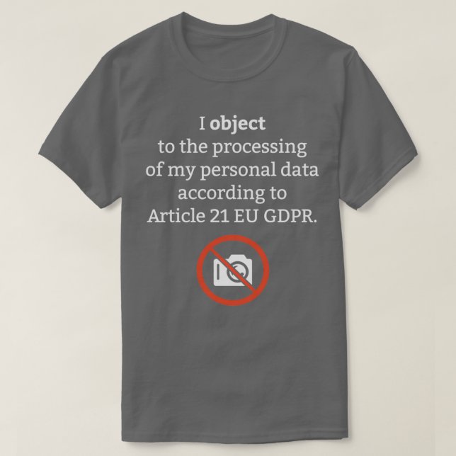 Personuppgifter Privacy GDPR Jura T Shirt (Design framsida)