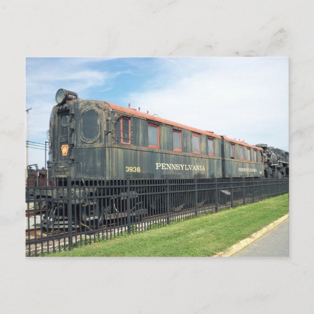 Personvagn.  Strasburg Railroad. Vykort (Framsida)