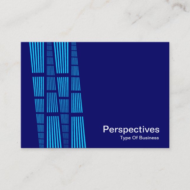 Perspektiv2 - Himlar Blue and White on Deep Navy Visitkort (Framsida)