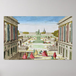 Perspektiv beskådar av stället Louis XV Poster