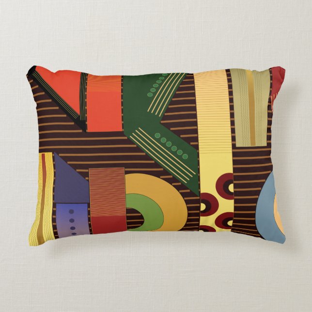 Perspektiv dekorfärg prydnadskudde (Framsidan)