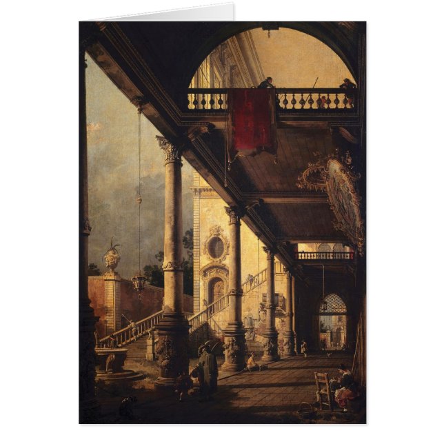 Perspektiv med en profil hälsningskort (Framsidan)