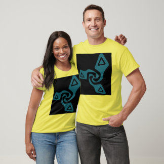 Perspektiva trepilar (skalad och svart) t-shirt