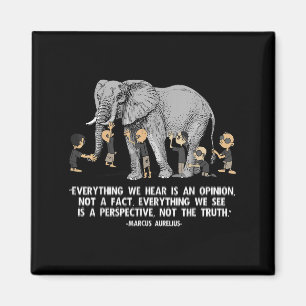 Perspektivcitat Marcus Aurelius Elephant Illustr Magnet