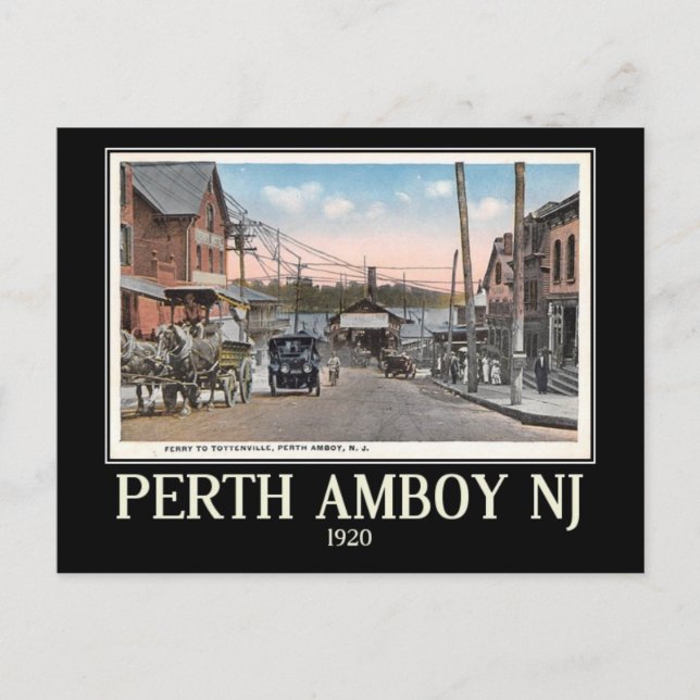 Perth Amboy, New jersey, Vintage Vykort (Framsida)