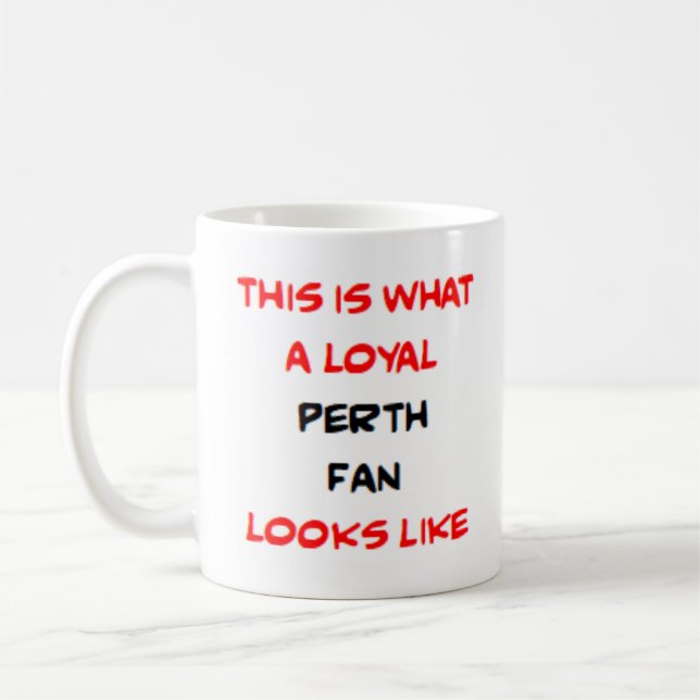 Perth-anhängare, lojal kaffemugg (Vänster)