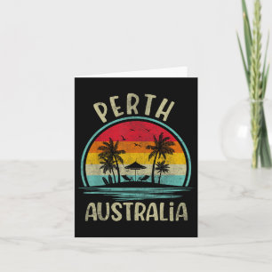 Perth Australia Beach Handflatan Träd Family Summe Kort