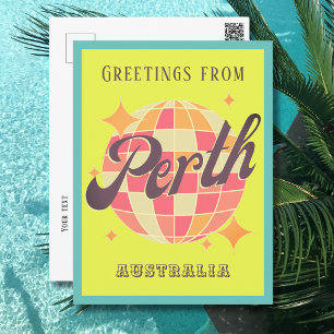 Perth Australia-färgkort för hälsning Vykort