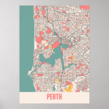 Perth - Australien Chalk City Karta
