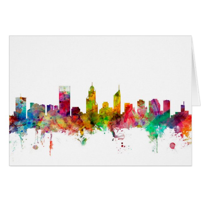 Perth Australien horisont Hälsningskort (Framsidan Horizontal)