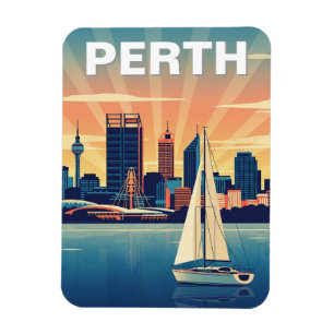 Perth Australien Panorama Resa Magnet