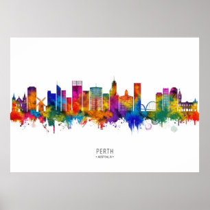 Perth Australien Skyline Poster
