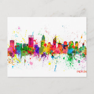 Perth Australien Skyline Vykort