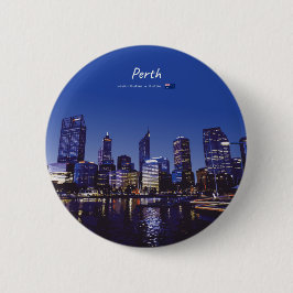 Perth, Australien - Stadssilhuett Natt Knapp
