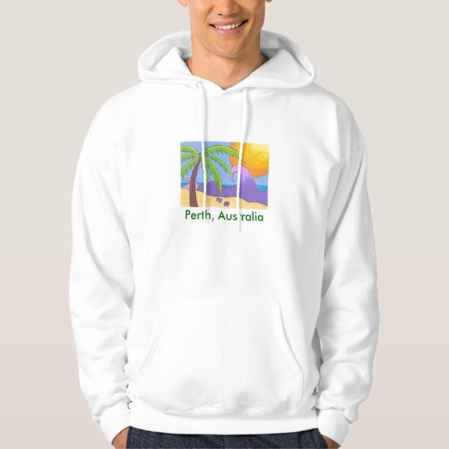 Perth, Australien Sweatshirt Hoodie (Framsida)