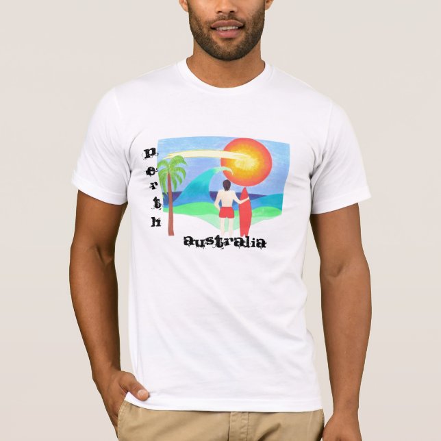 Perth Australien t skjorta T-shirt (Framsida)