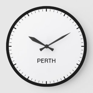 Perth Australien Time Zon Newsroom Stil Clock Stor Klocka