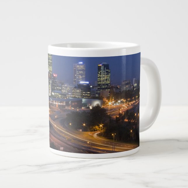 Perth, Australien. Utsikt över centrala Perth från Jumbo Mugg (Framsida höger)